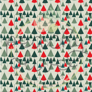 Red and Green Christmas Trees Vinyl