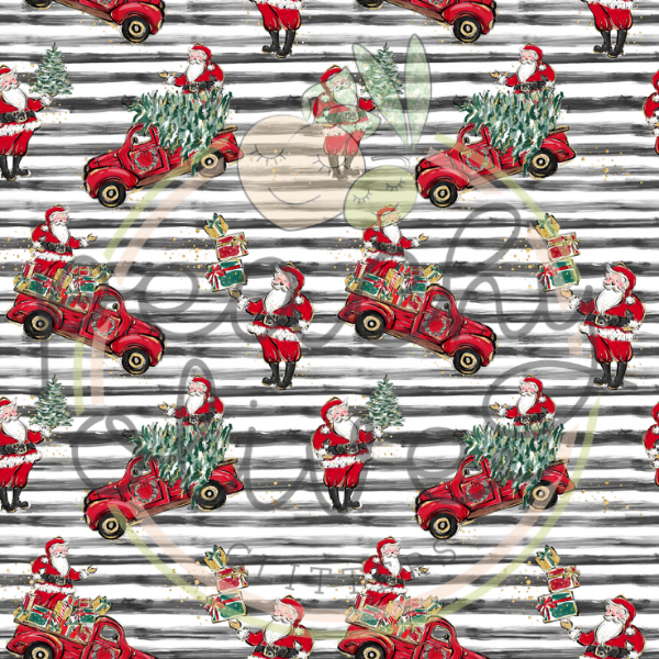 White Santa and Pickup Truck Vinyl – Peachy Olive Glitters