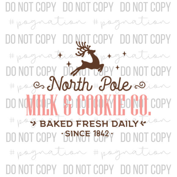 North Pole Milk and Cookies Decal