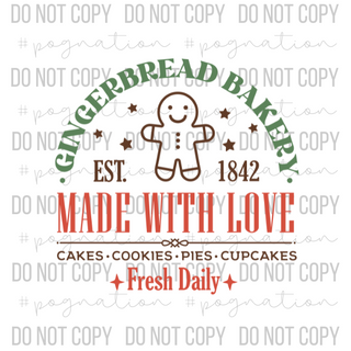Gingerbread Bakery Decal