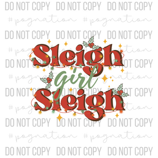 Sleigh Girl Sleigh Decal