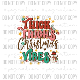 Thick Thighs Christmas Vibes Decal