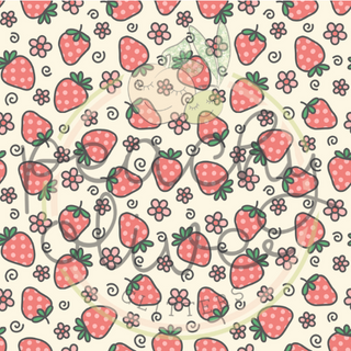 Doodle Berries and Flowers Vinyl - 1788