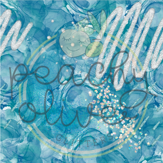 Blue Swirled Watercolor Vinyl