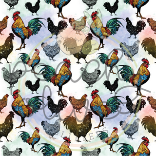 Colorful Chickens Vinyl - 2043