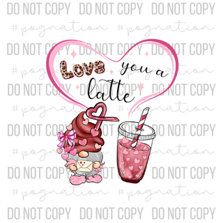 Love You A Latte Decal
