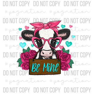 Be Mine Cow Decal