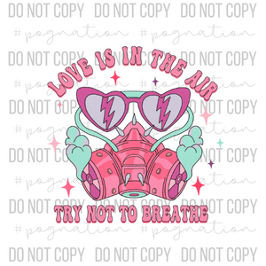 Love Is In The Air Mask Decal