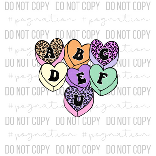 ABC Heart Candies Decal