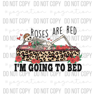 Roses Red Going to Bed Decal