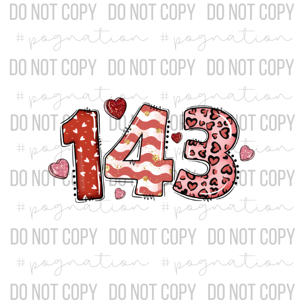 143 Decal – Peachy Olive Glitters