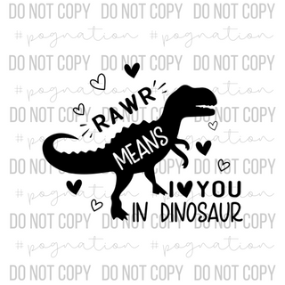 Dinosaur Love Decal