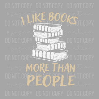 Like Books More Than People Decal