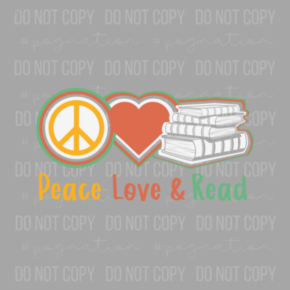 Peace Love Read Decal