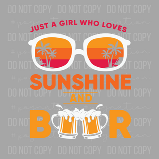 Girl Who Loves Beer Decal