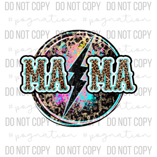 Blue Splatter Mama Decal