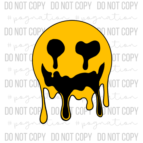 Melted Smiley Face Decal