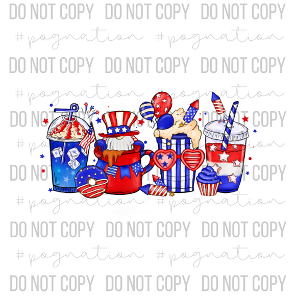 July 4th Drinks Decal
