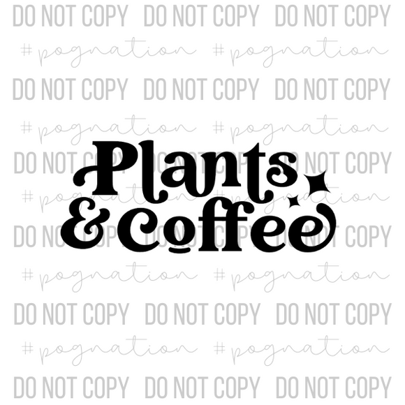 Plants & Coffee Decal