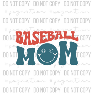 Baseball Mom Smiley Decal