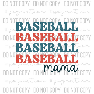 Baseball x4 Mama Decal