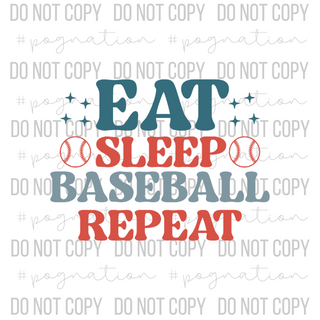 Eat Sleep Baseball Decal