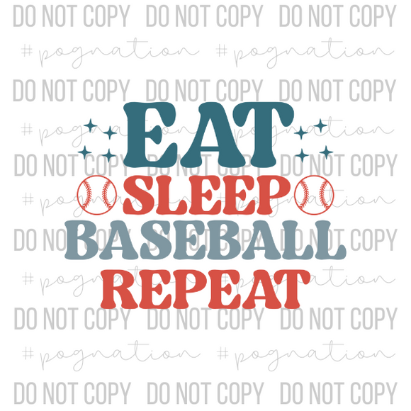 Eat Sleep Baseball Decal