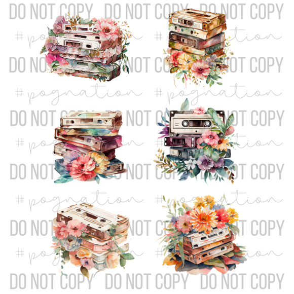 Floral Cassettes Decal Sheet