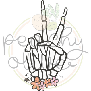 Peace Skelly Decal - S0155