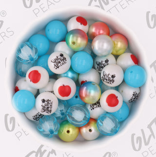 Blue Teacher Gumball Beads - 40