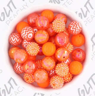Orange Gumball Beads - 36